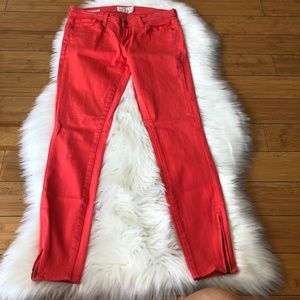 Lucky Brand Charlie Super Skinny Coral Jeans
